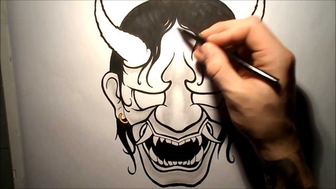 Oni Mask Drawing at GetDrawings | Free download