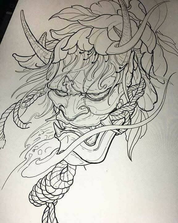 Oni Mask Drawing at GetDrawings | Free download