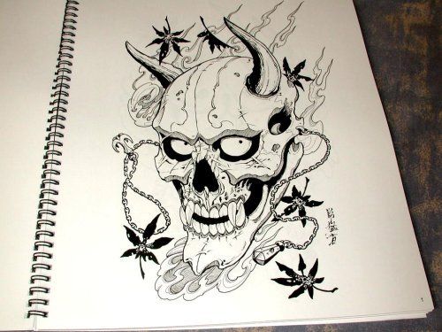 Oni Mask Drawing at GetDrawings | Free download