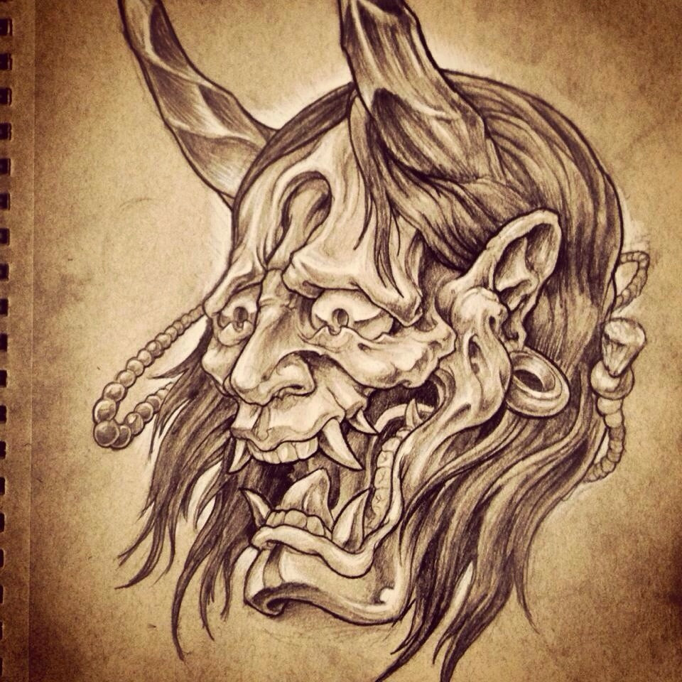 Oni Mask Drawing at GetDrawings | Free download