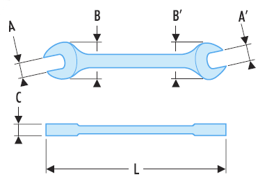 Open End Wrench Drawing At GetDrawings | Free Download