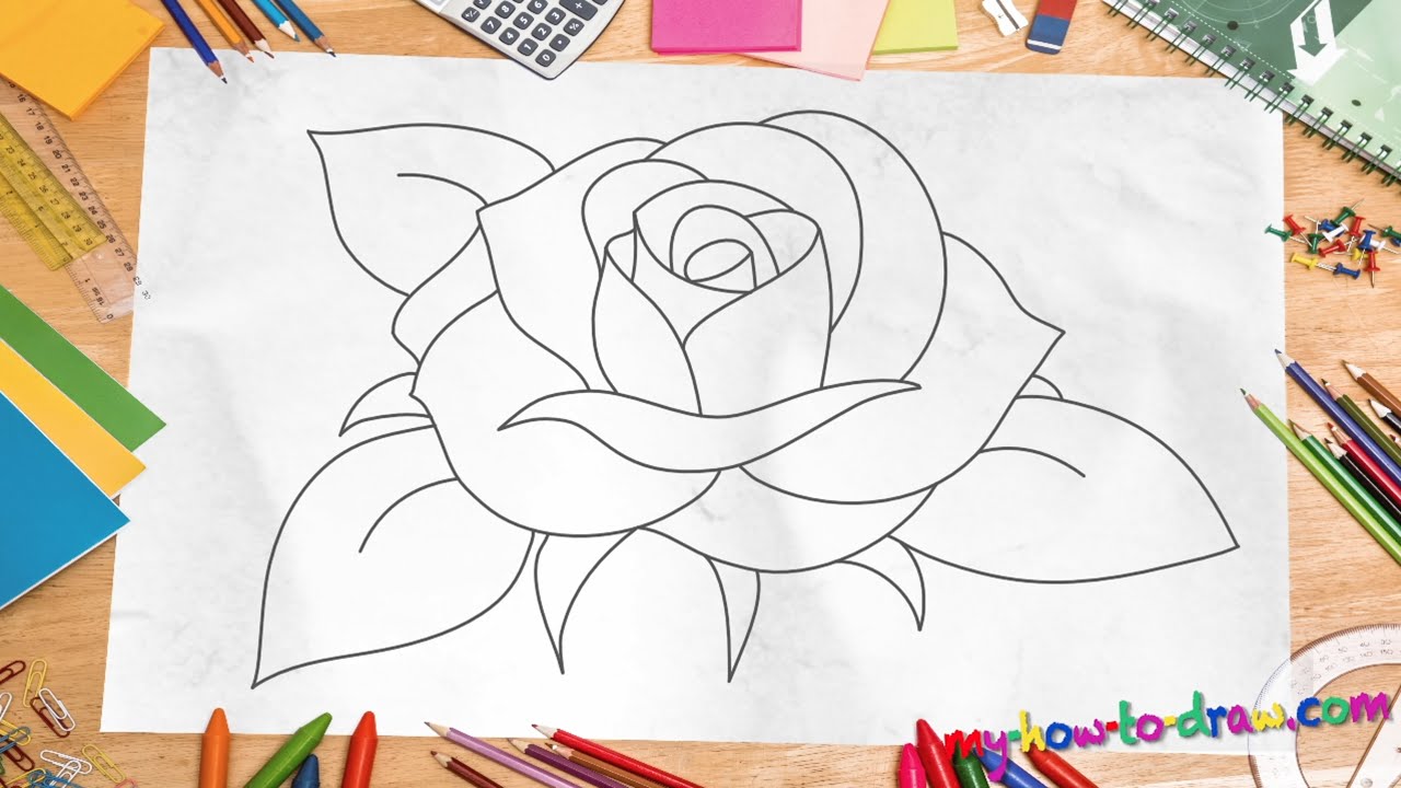 Open Rose Drawing Step By Step at GetDrawings Free download