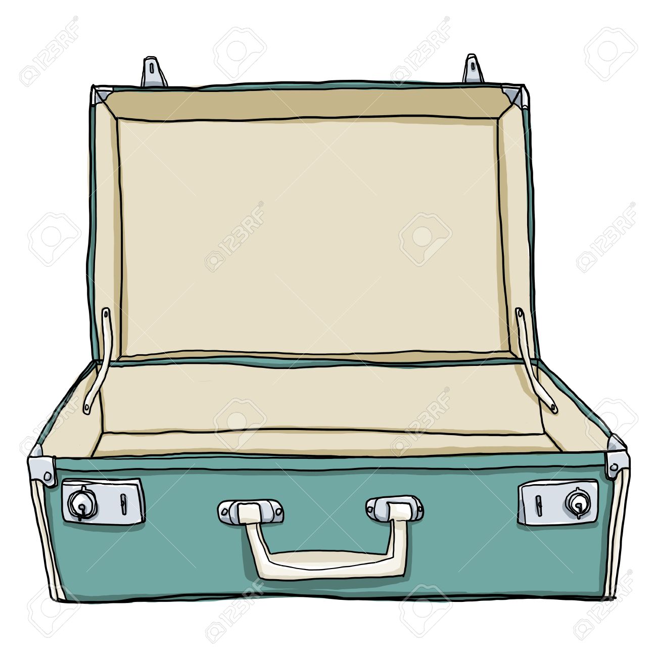 Open Suitcase Drawing at GetDrawings Free download
