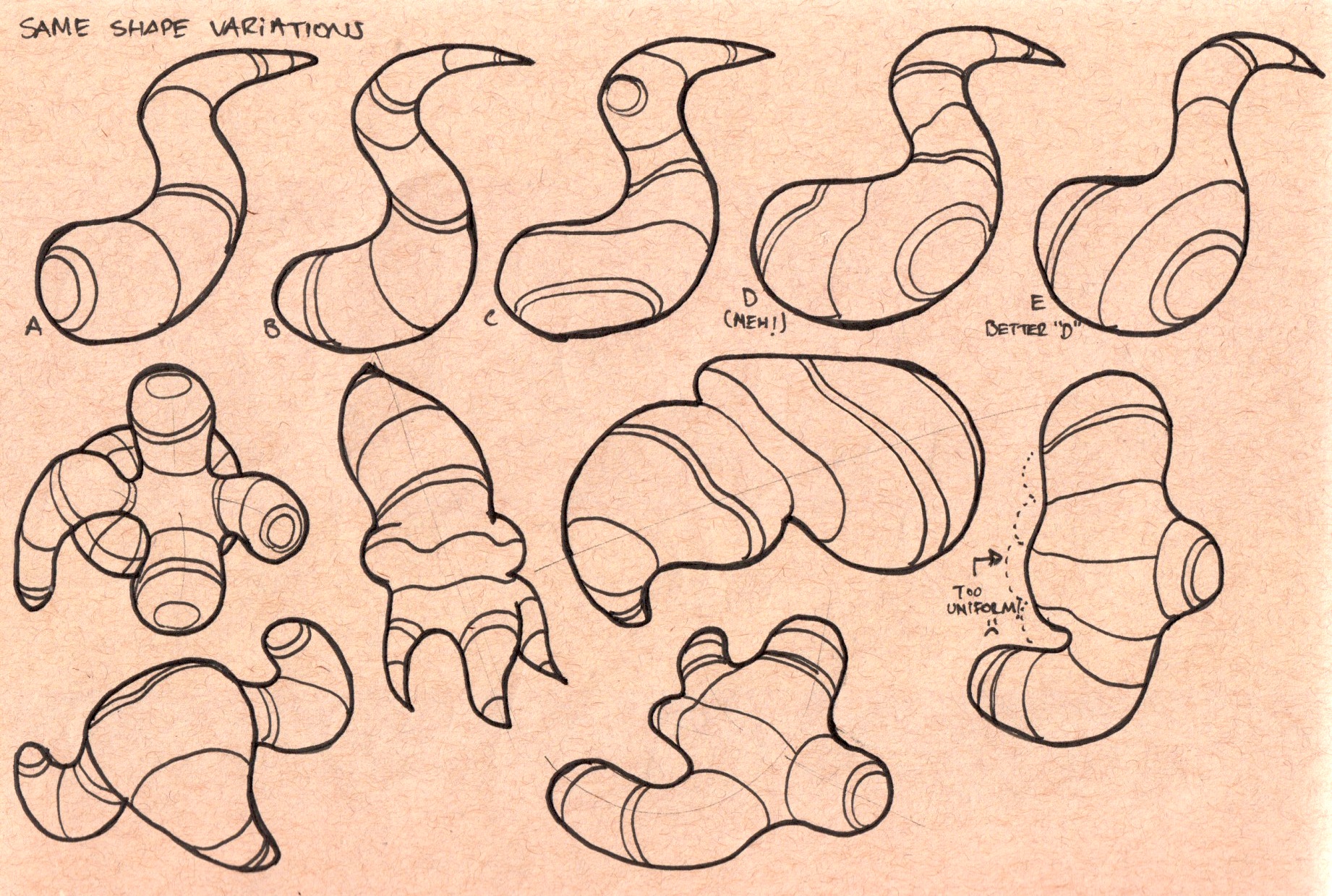 organic contour meaning drawing