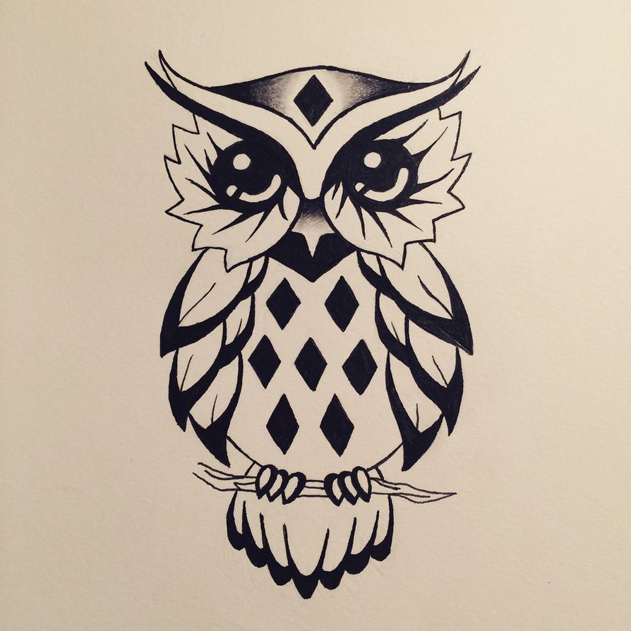 894x894 Owl Tattoo Design By Watergirl1996.