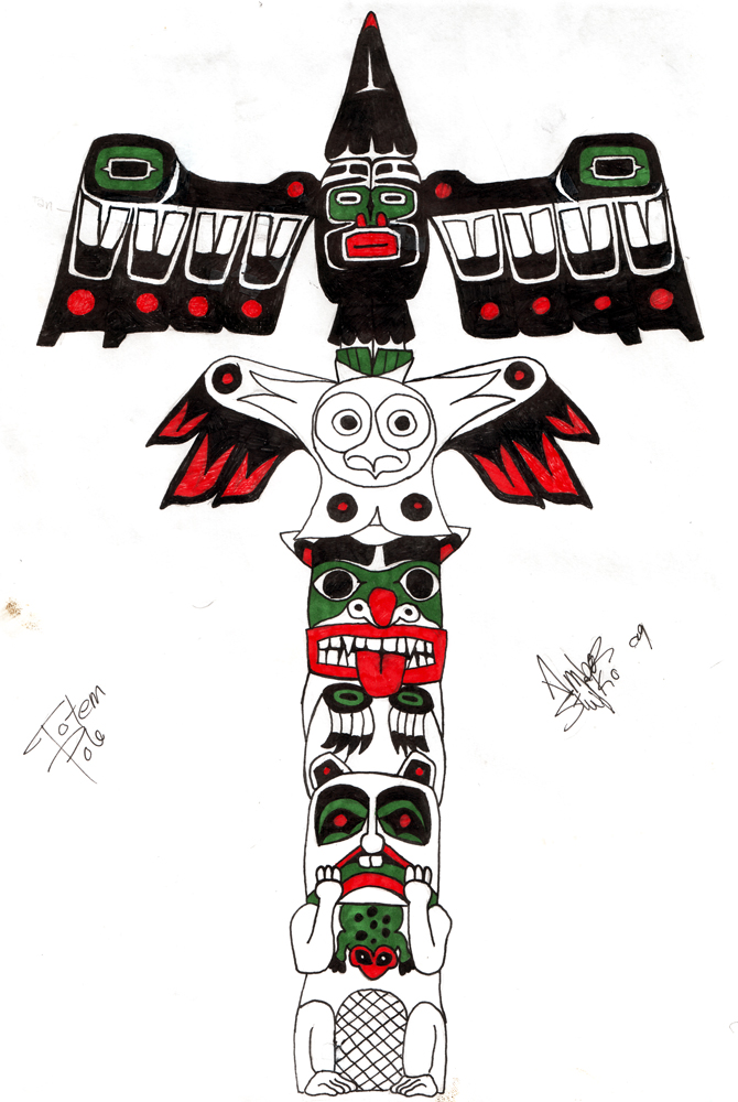 Owl Totem Pole Drawing at GetDrawings Free download