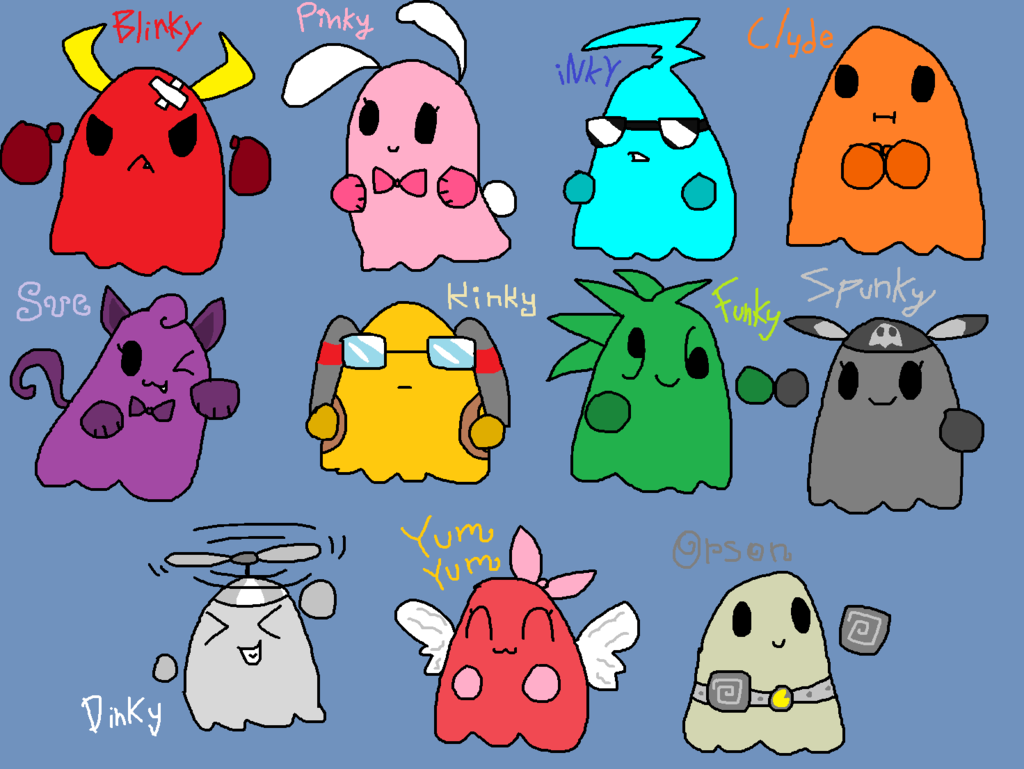 pac man ghost characters
