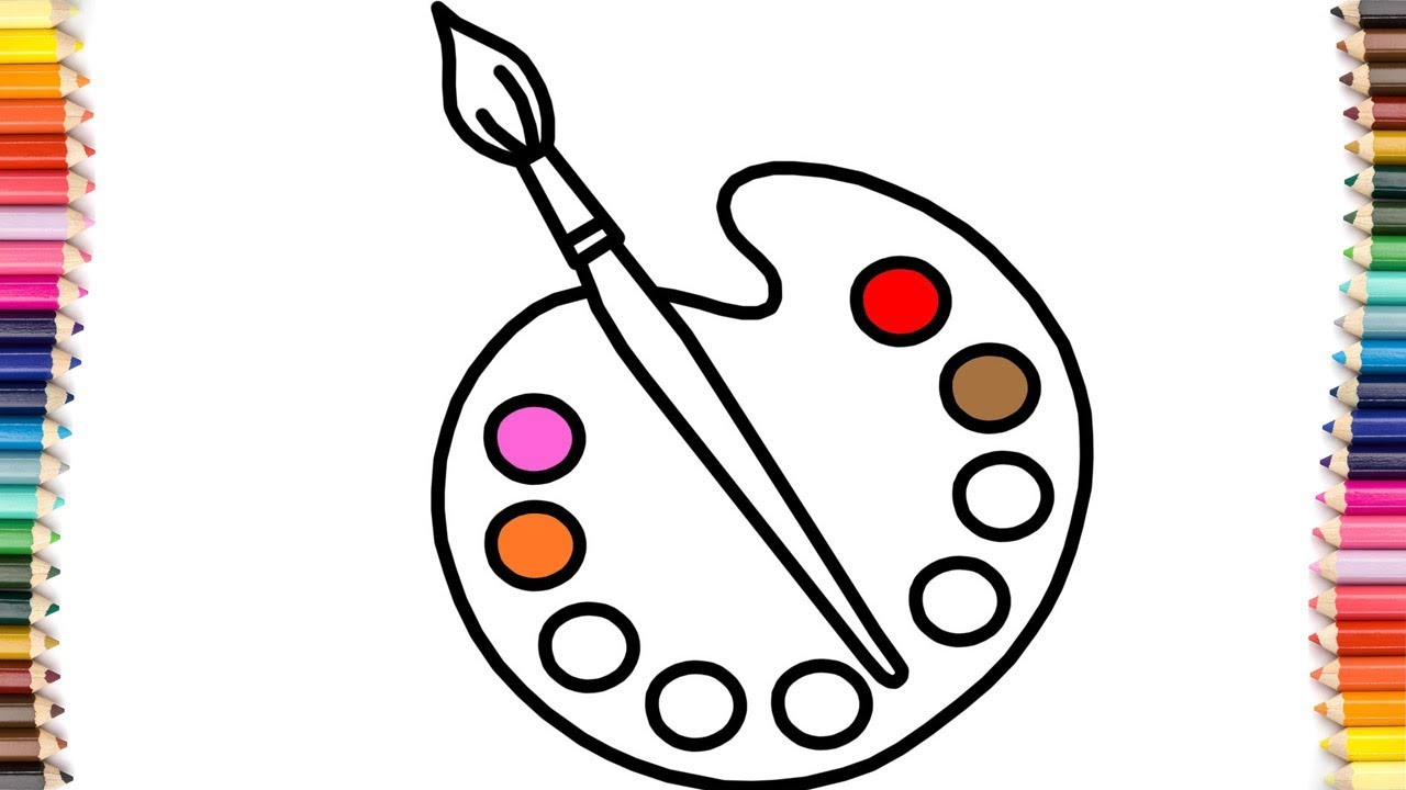 Paint Pallet Drawing at GetDrawings Free download