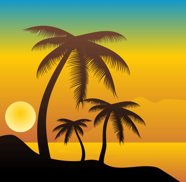 Palm Tree Beach Drawing at GetDrawings Free download