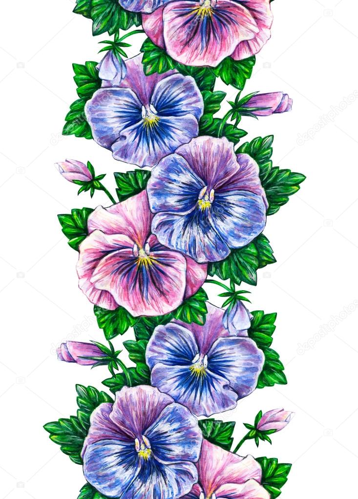 Pansy Flower Drawing at GetDrawings Free download