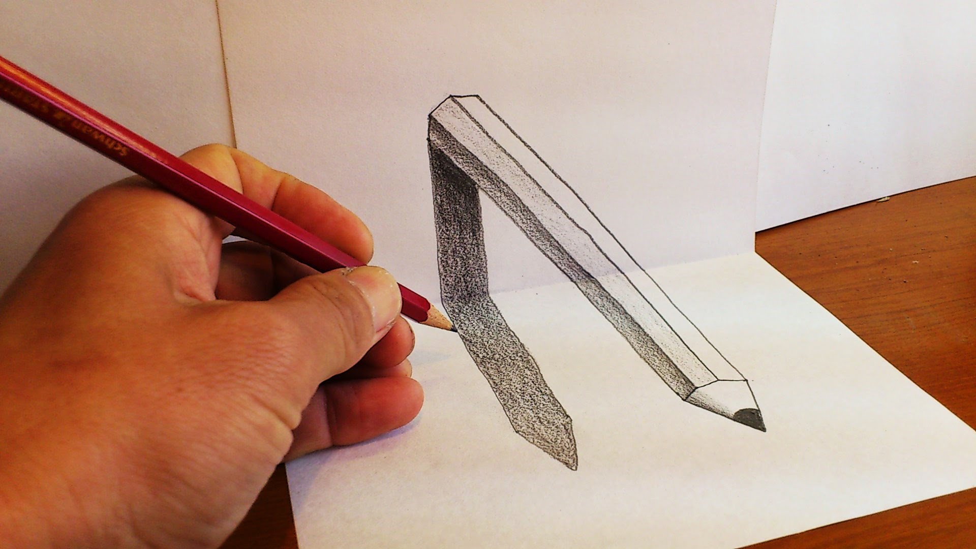 3d pencil sketch drawing step by step