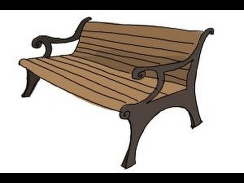 Park Bench Drawing at GetDrawings | Free download