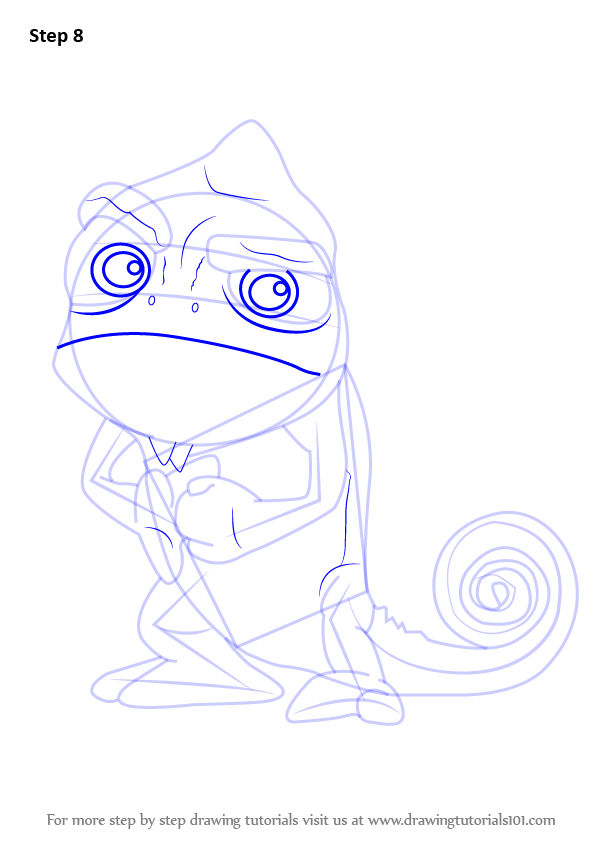 596x843 Learn How To Draw Pascal From Tangled (Tangled) Step By Step.