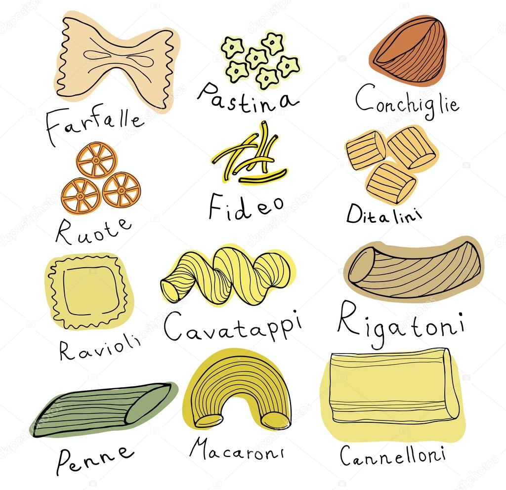 Итальянская паста рисунок