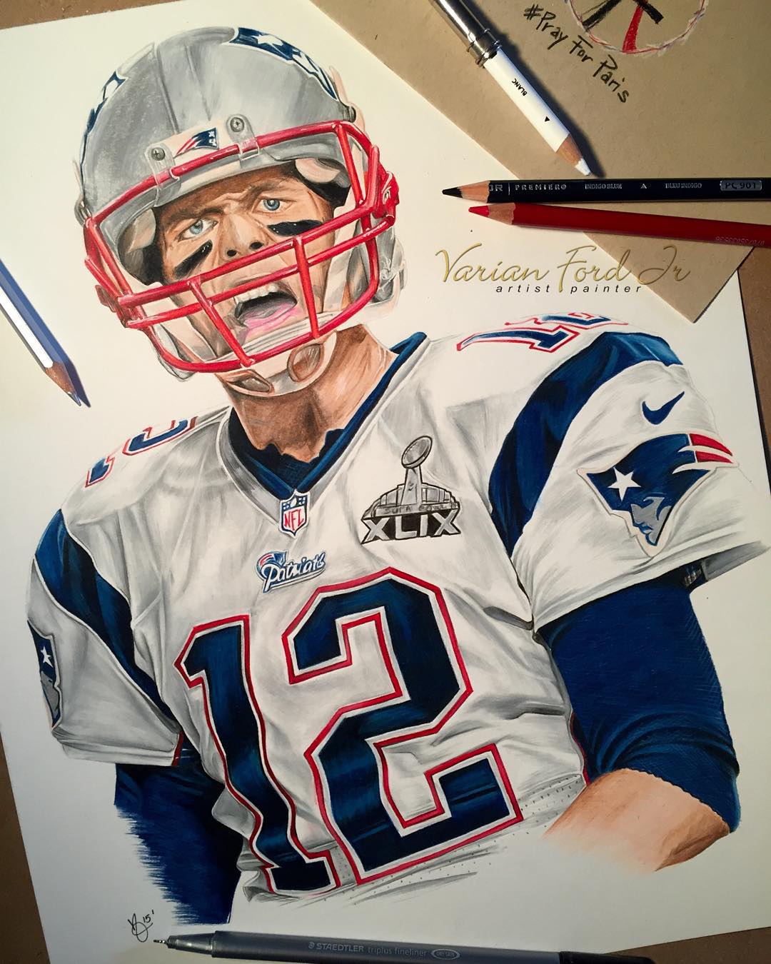 Tom Brady Drawing Example