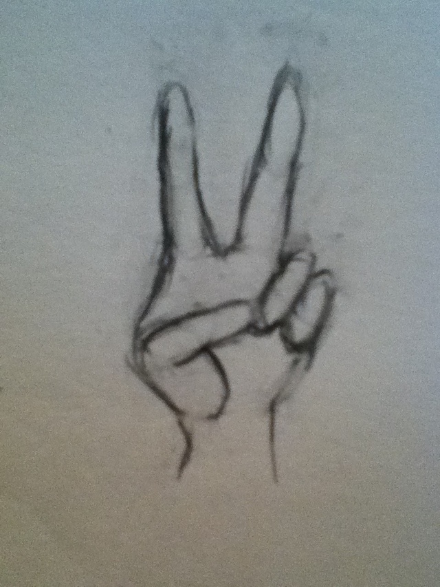 Peace Hand Sign Drawing at GetDrawings Free download