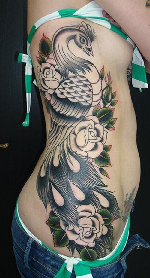 Peacock And Flower Drawing Tattoo at GetDrawings | Free ...