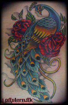 Peacock And Flower Drawing Tattoo at GetDrawings | Free ...