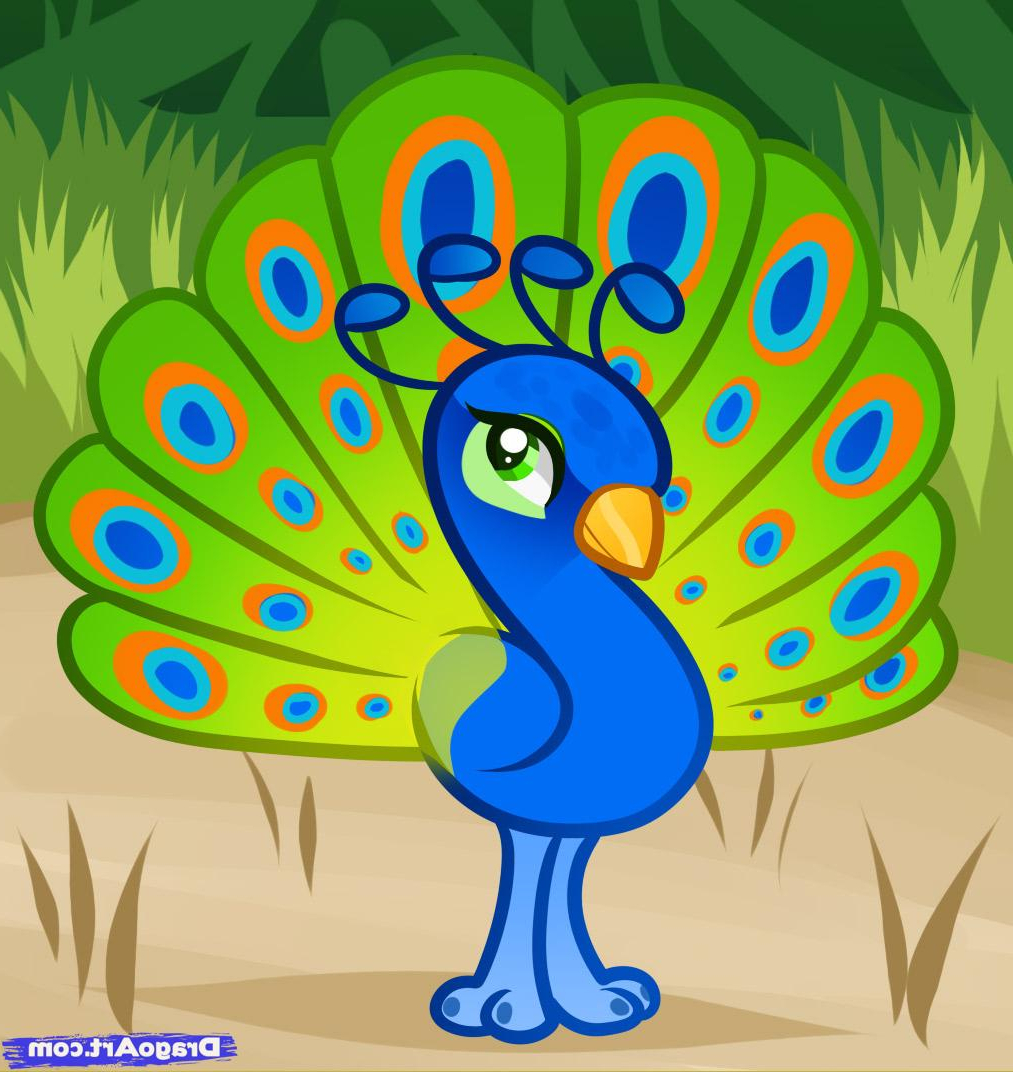 Peacock Cartoon Drawing at GetDrawings | Free download