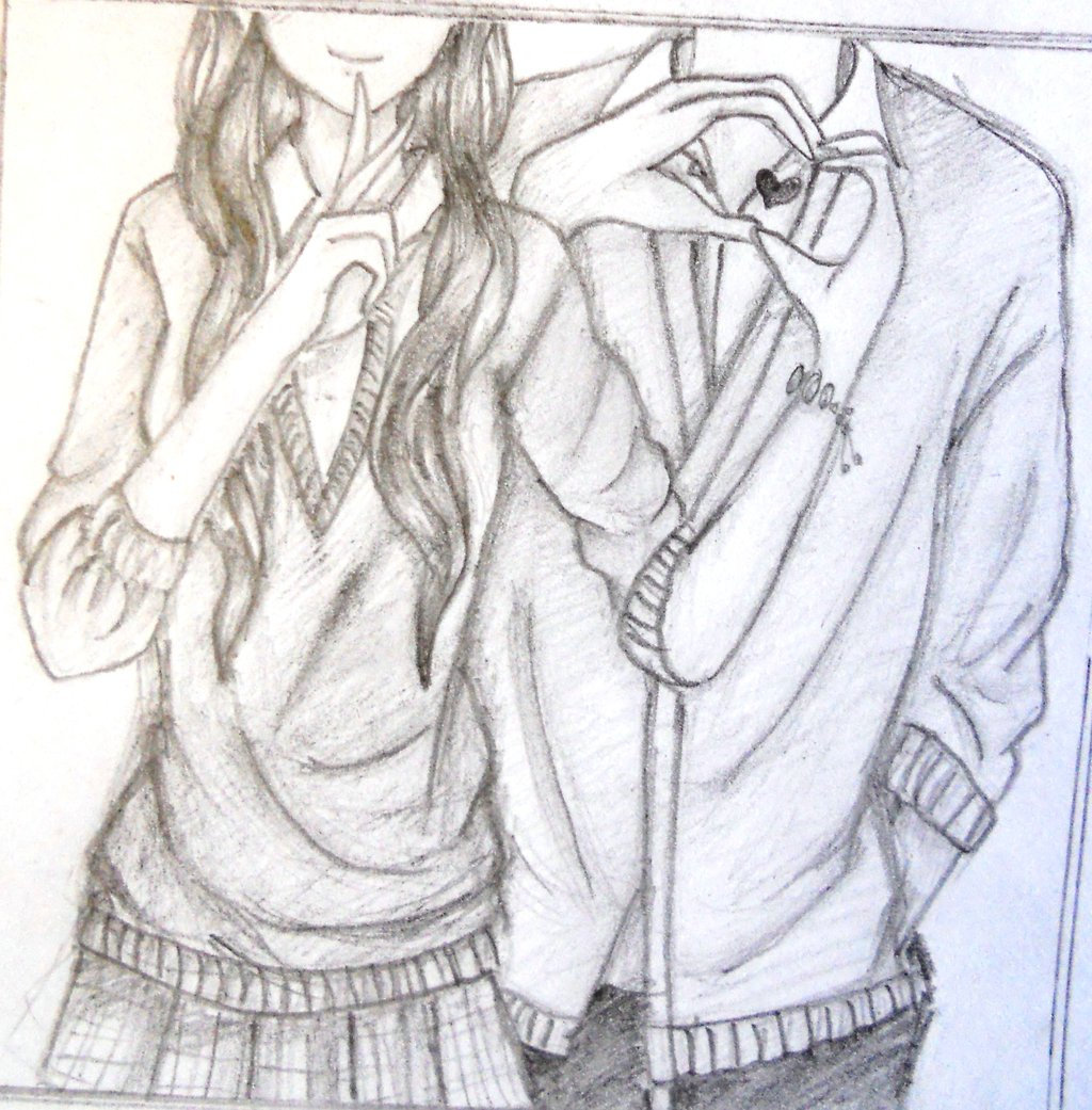 Anime Couple Cute Easy Drawings Pencil Drawings Of Couples In Love