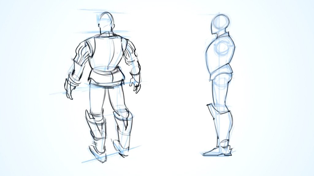 human figure perspective drawing