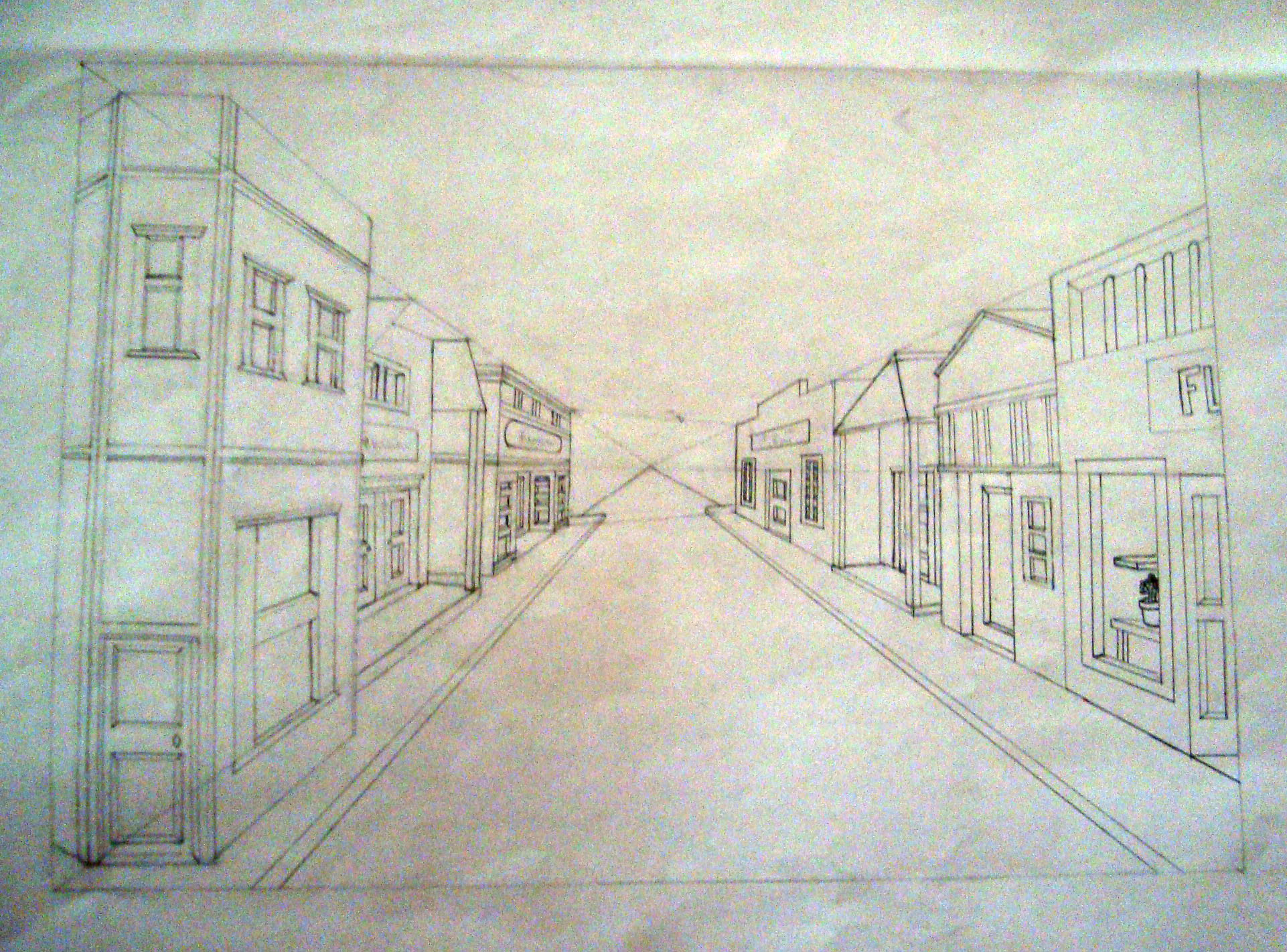 Perspective Street Drawing At Getdrawings Com Free For