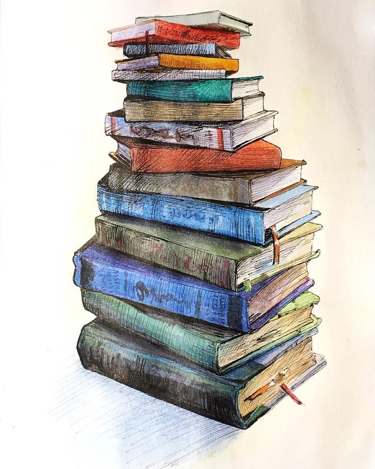 Pile Of Books Drawing at GetDrawings Free download