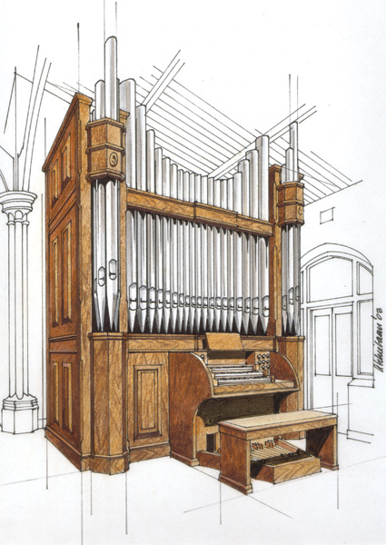 Pipe Organ Drawing at GetDrawings | Free download