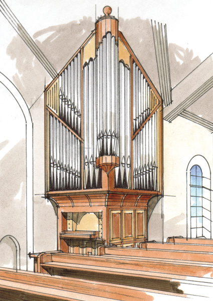 Pipe Organ Drawing at GetDrawings | Free download