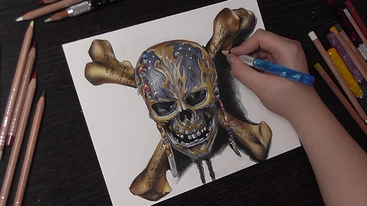 Pirates Of The Caribbean Skull Drawing At Getdrawings Free Download