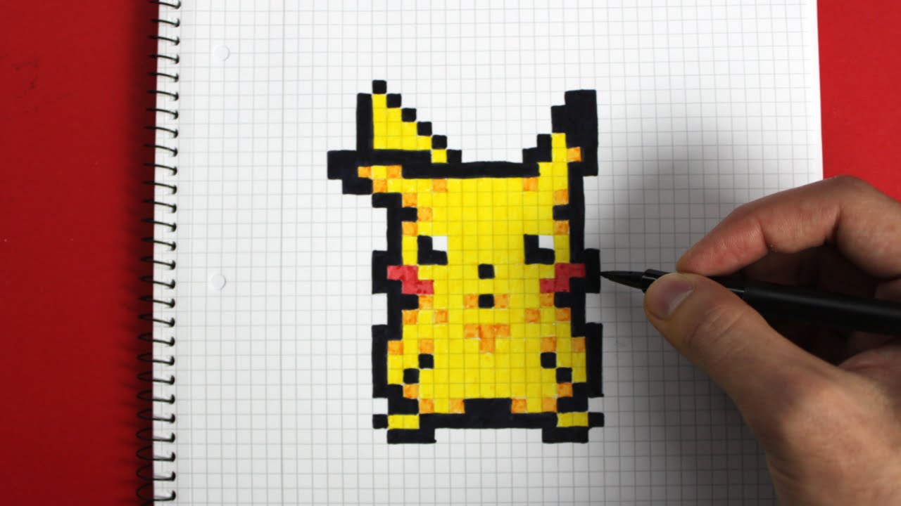 Pixel Art Facile De Pikachu