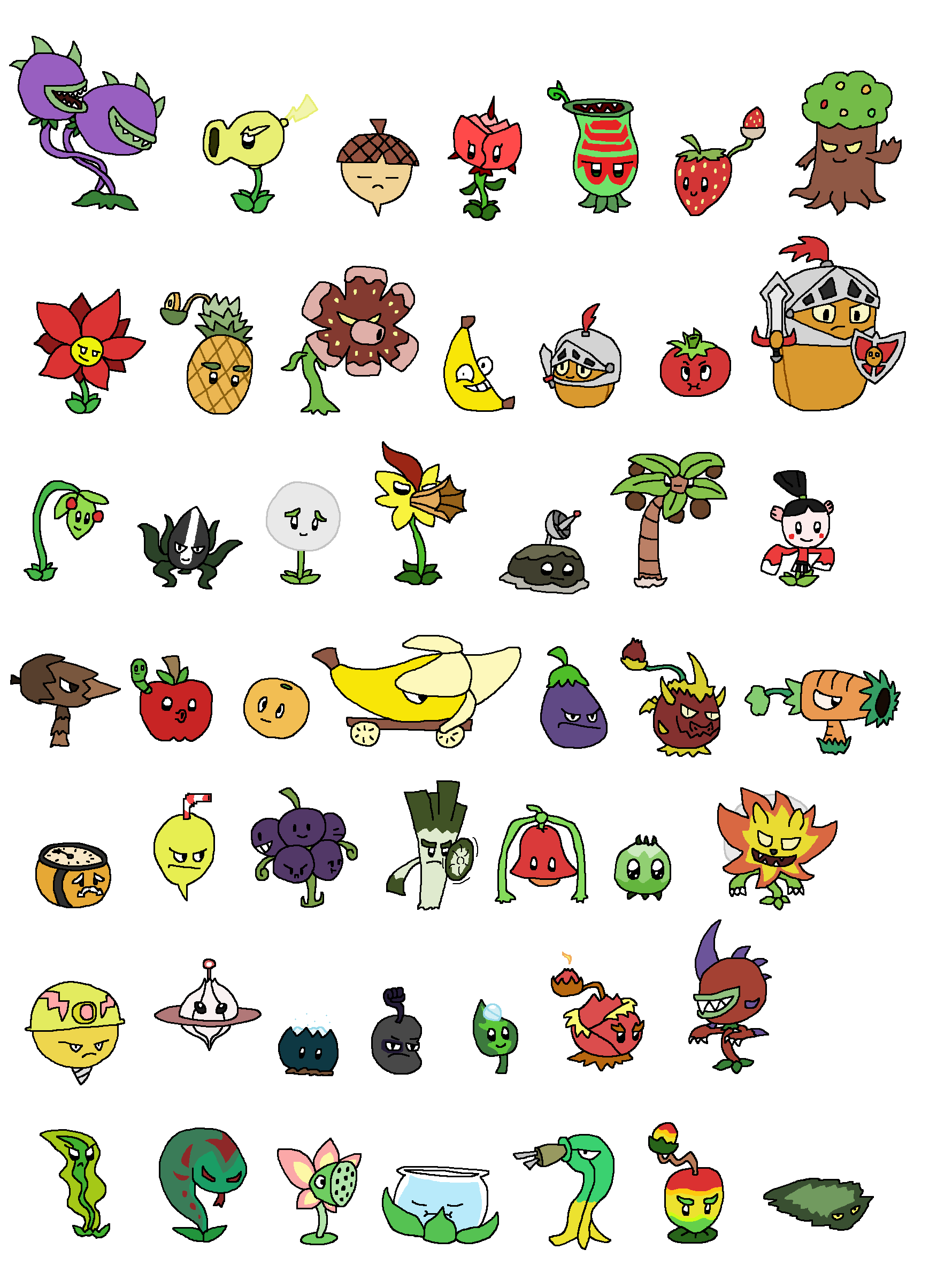 Printable Plants Vs Zombies Characters