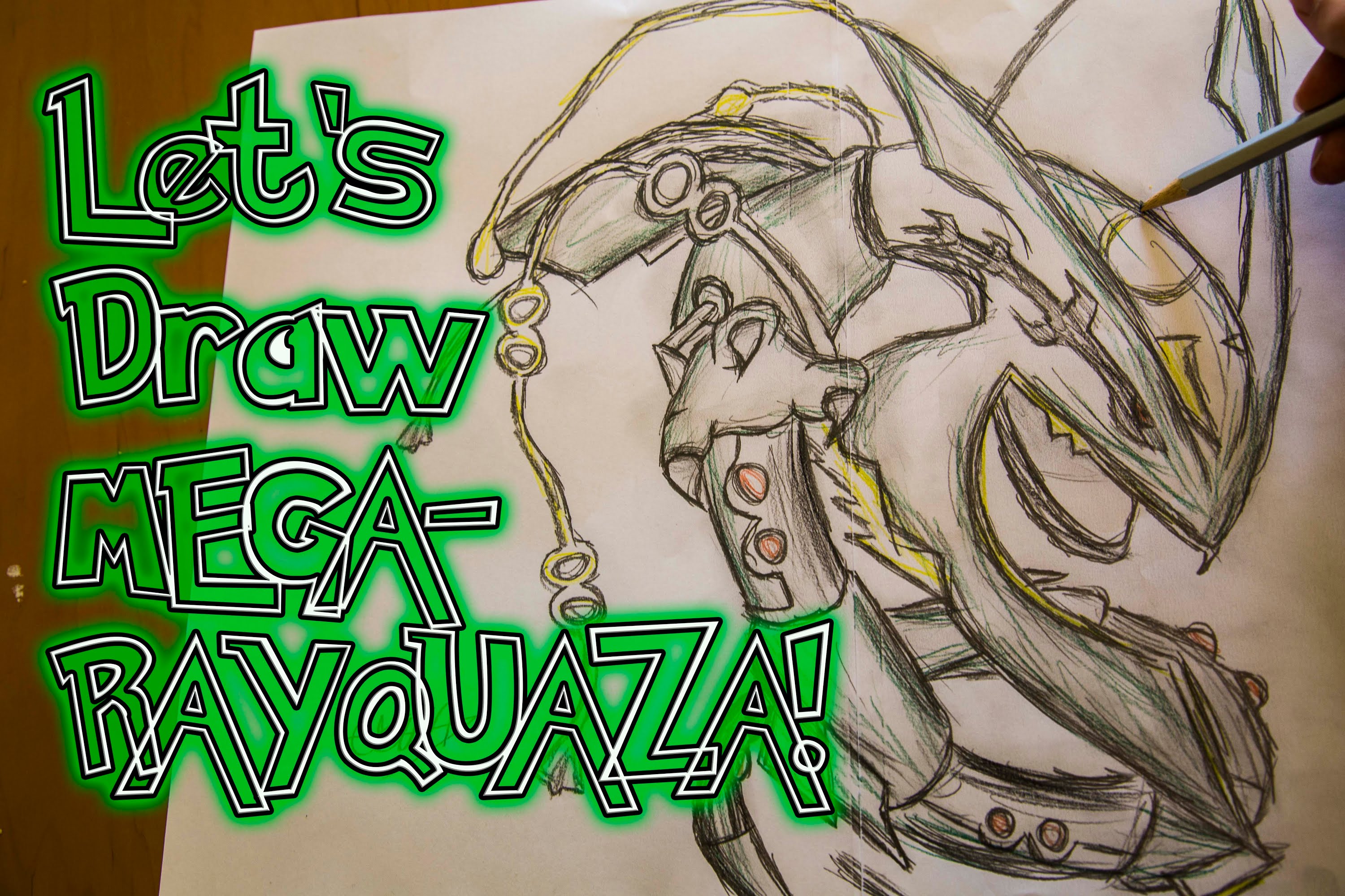 Step By Step How To Draw Mega Rayquaza From Pokemon Images