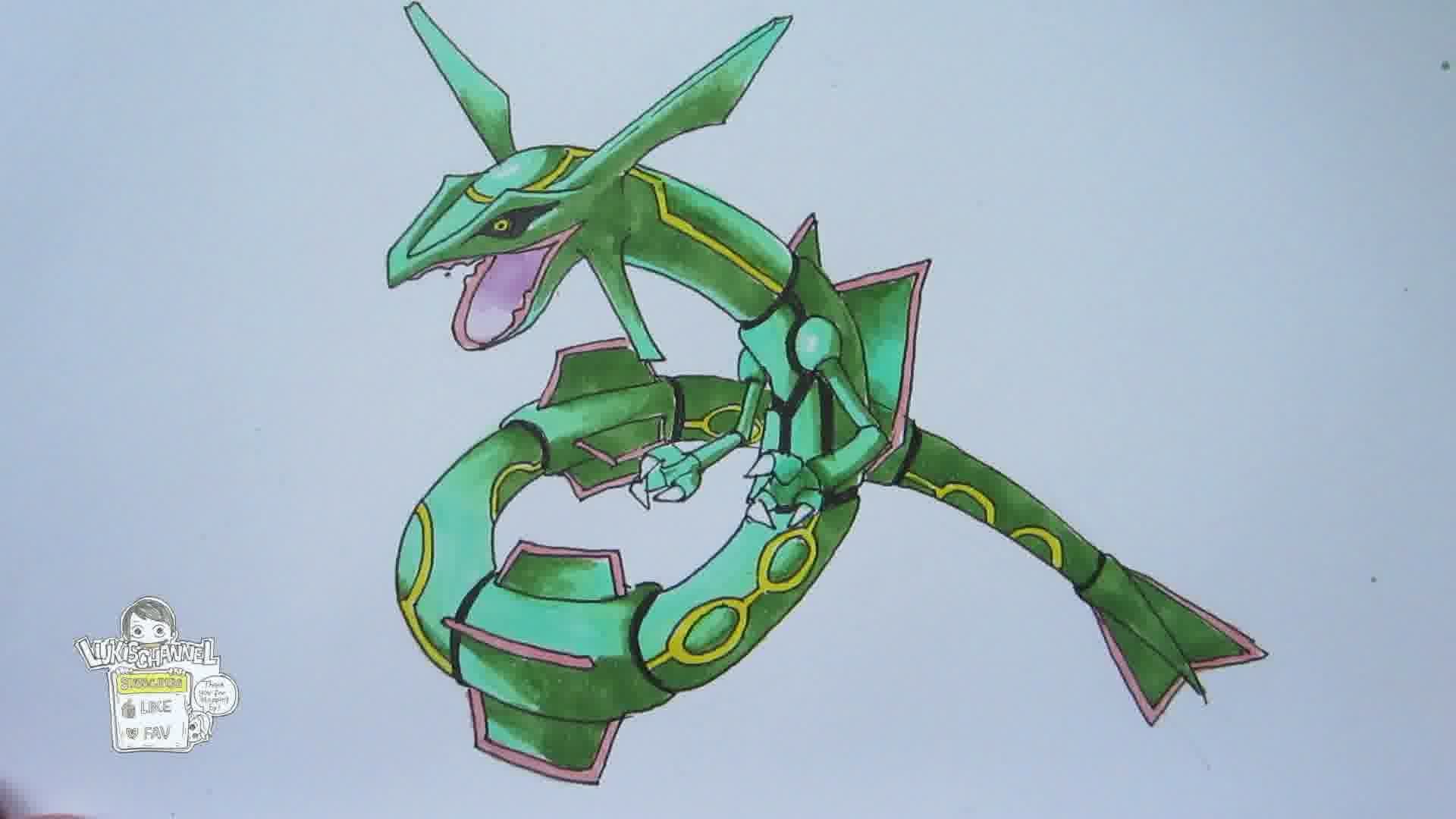 Pokemon Rayquaza Drawing at GetDrawings | Free download