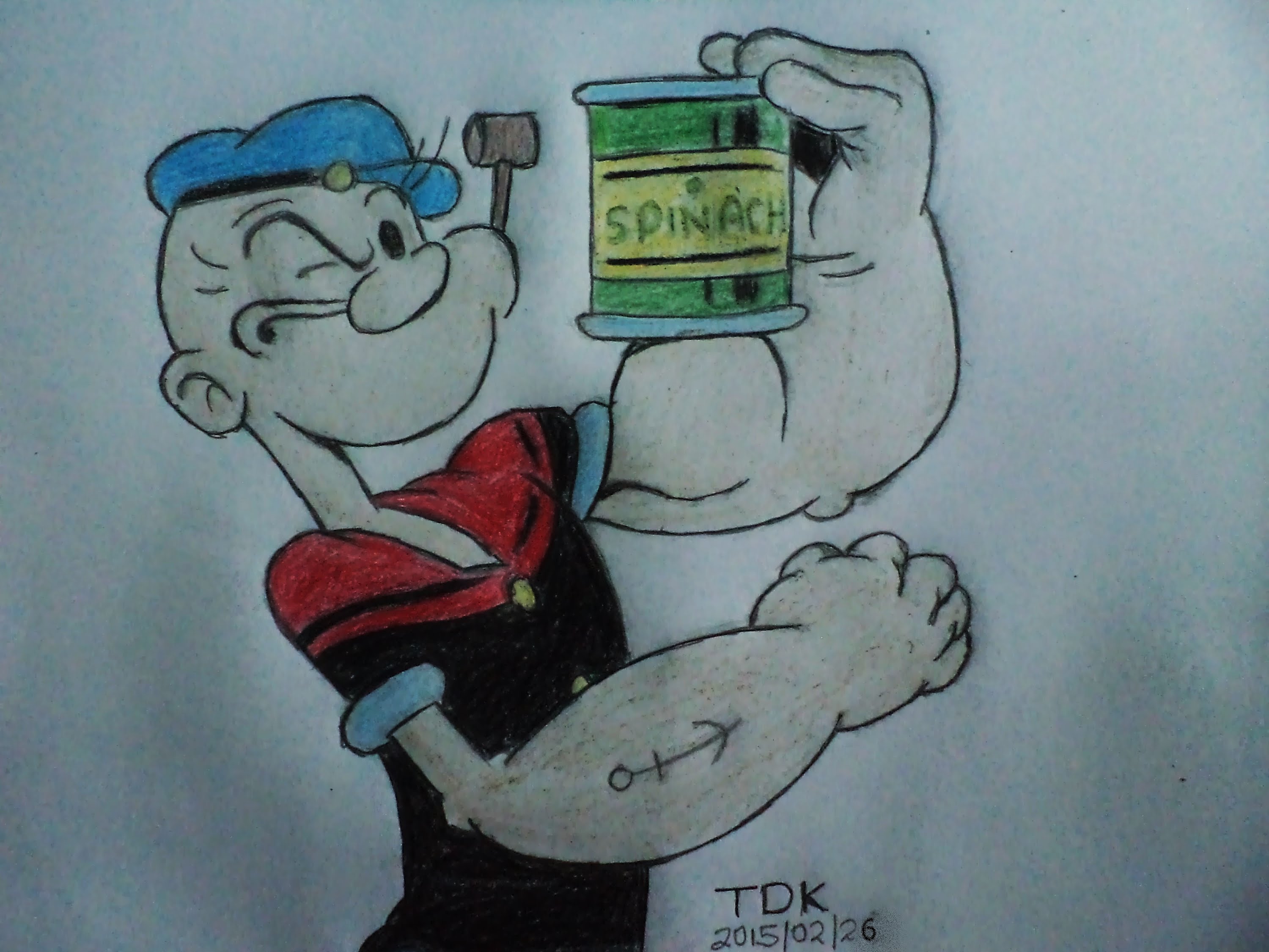 3000x2250 Drawing Popeye The Sailor Man.