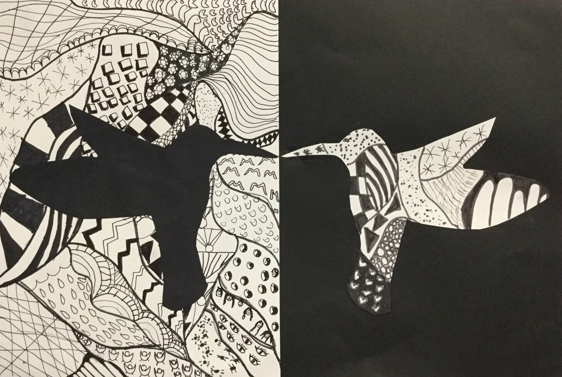 positive and negative space drawing