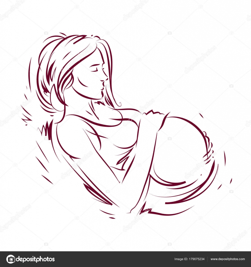 Pregnant Lady Drawing at GetDrawings | Free download