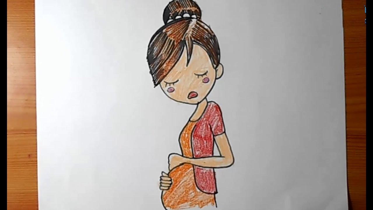 1280x720 How To Draw A Pregnant Woman Cartoon Yzarts.