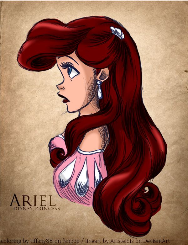 Princess Ariel Drawing at GetDrawings Free download