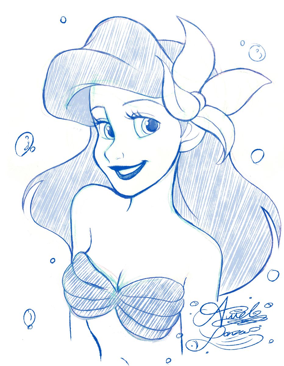 Princess Ariel Drawing at GetDrawings Free download