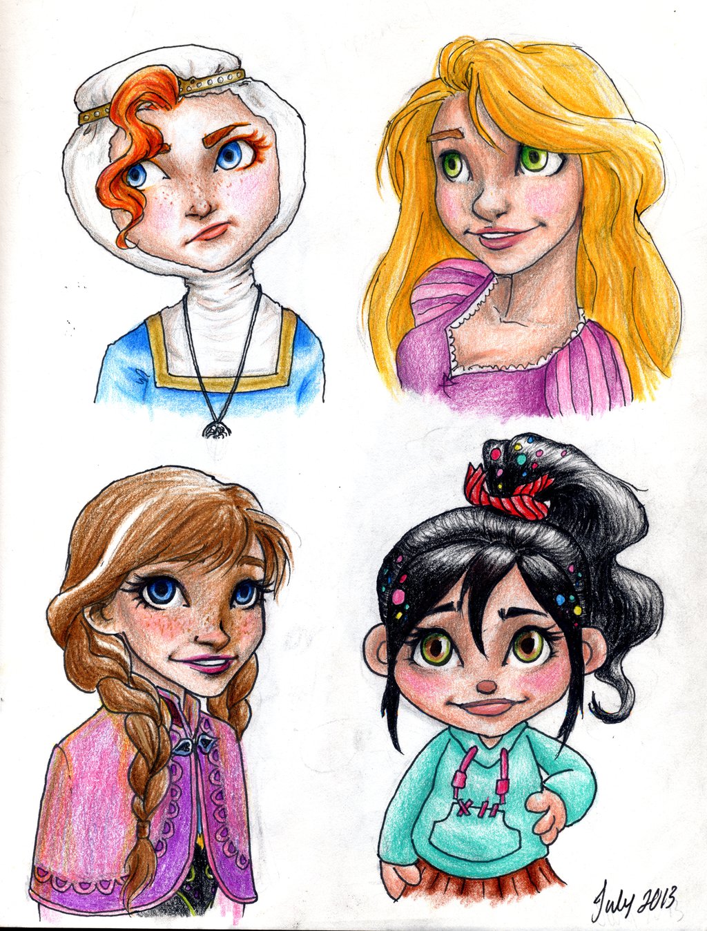 Картинки для срисовки принцессы