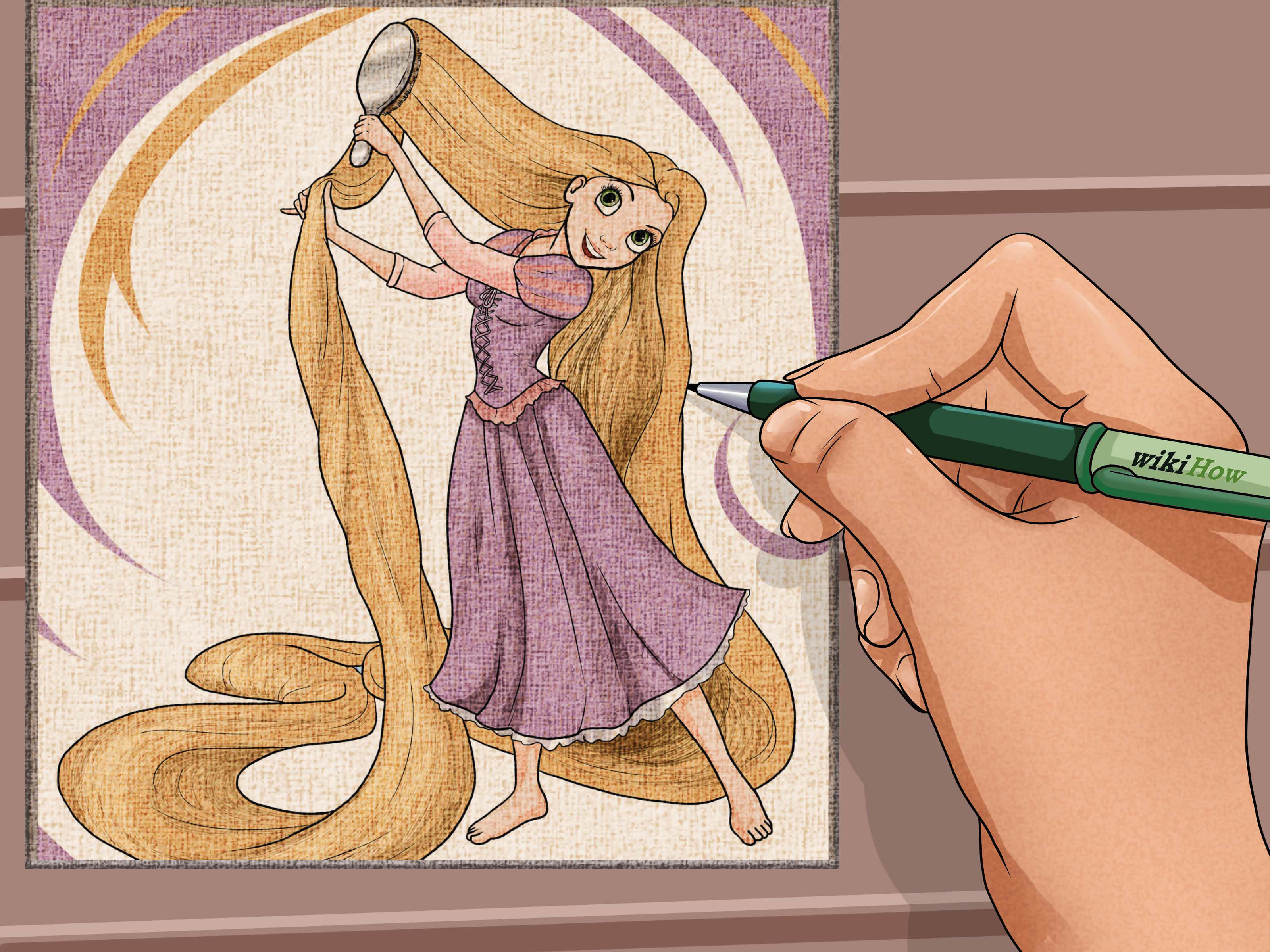 Процесс рисования принцесс