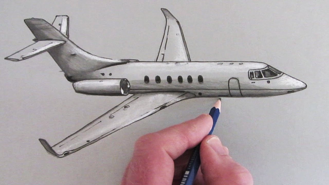 Private Jet Drawing at GetDrawings Free download
