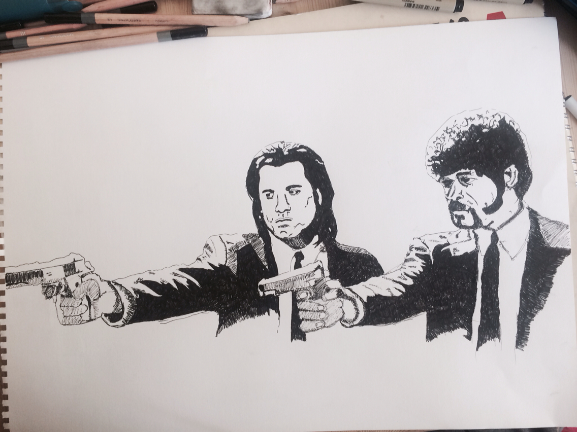 Pulp Fiction Drawing at GetDrawings | Free download