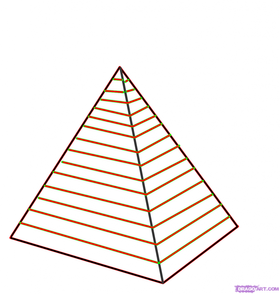 simple pyramids drawings