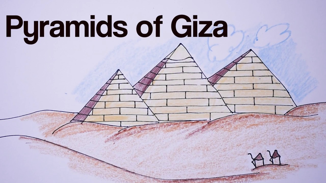 Pyramid Of Giza Drawing at GetDrawings | Free download