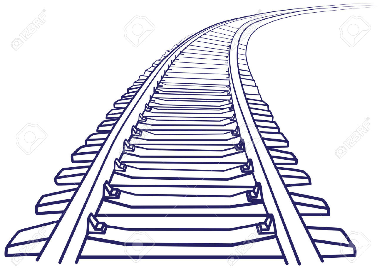 592 Cartoon Train Track Coloring Page with disney character