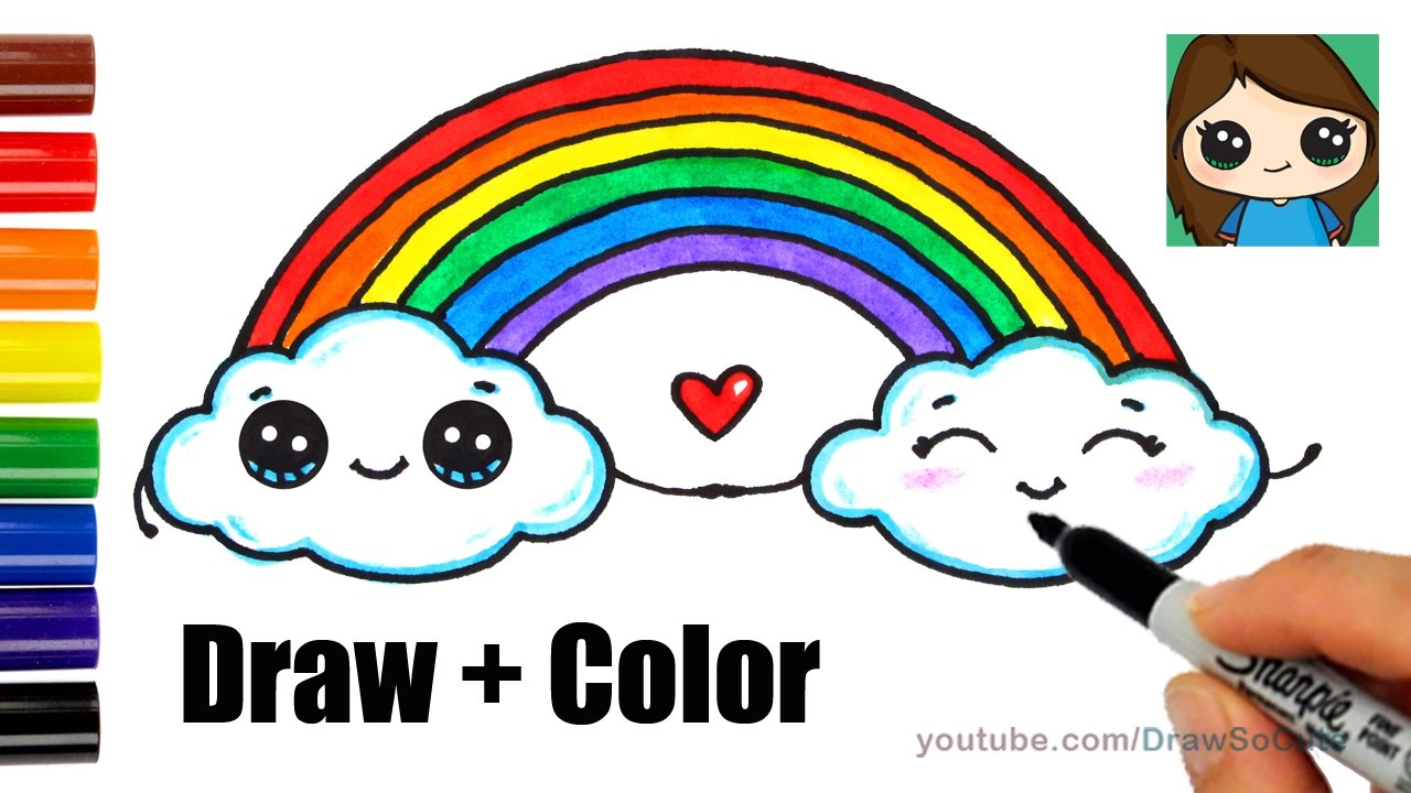 Rainbow Cartoon Drawing at GetDrawings | Free download