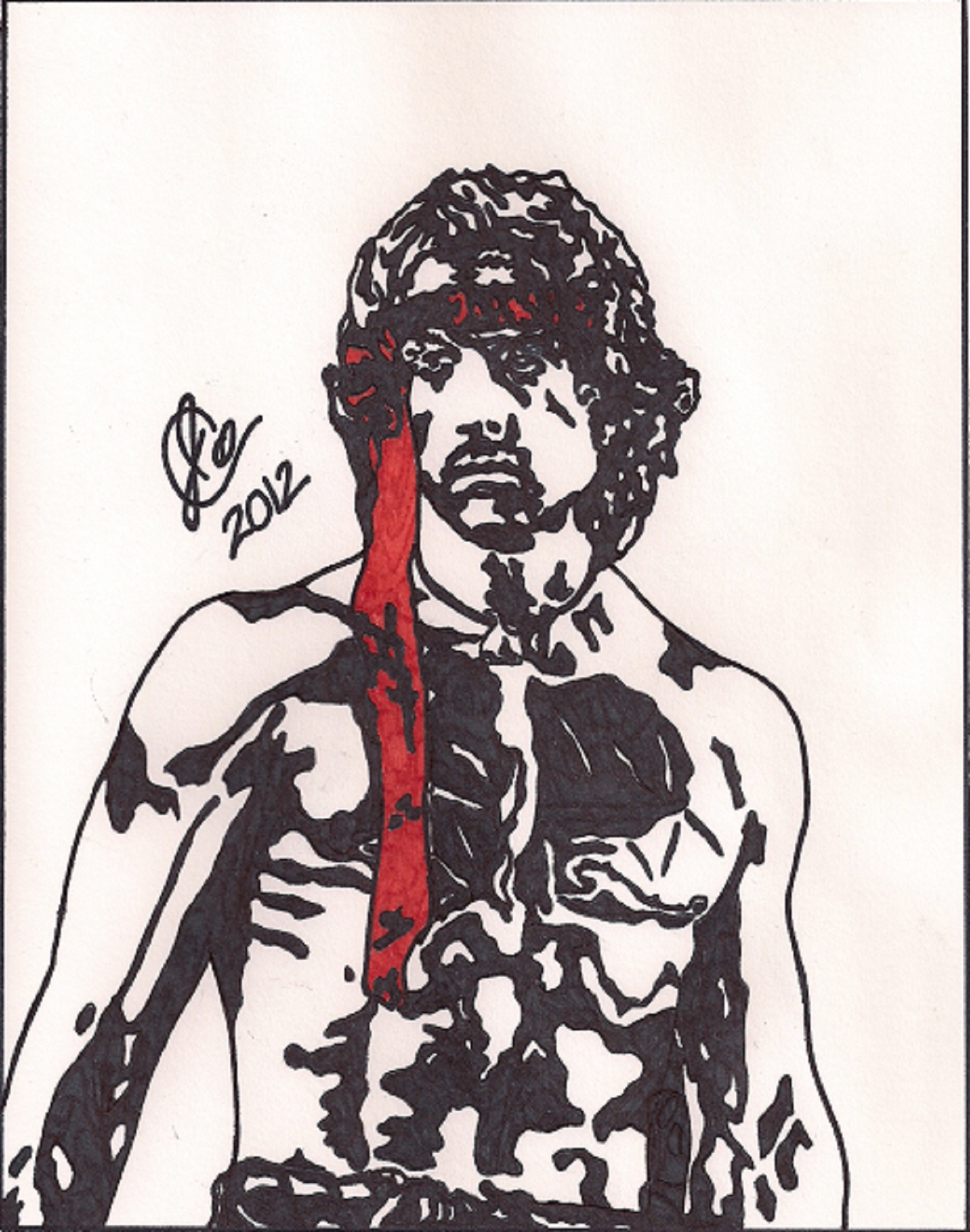 The Best Free Rambo Drawing Images Download From Free Drawings Of Rambo At Getdrawings