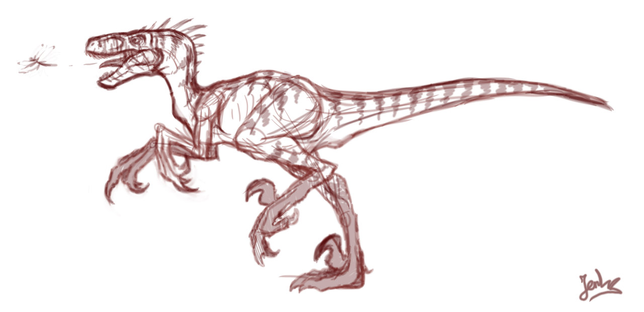 Raptor Dinosaur Drawing at GetDrawings Free download